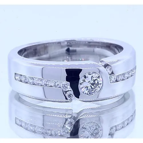 1 Carat Simple Round Natural Earth Mined Diamond Anniversary Band White Gold 14K Vs1 F