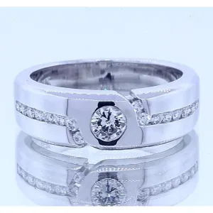 1 Carat Simple Round Natural Earth Mined Diamond Anniversary Band White Gold 14K Vs1 F