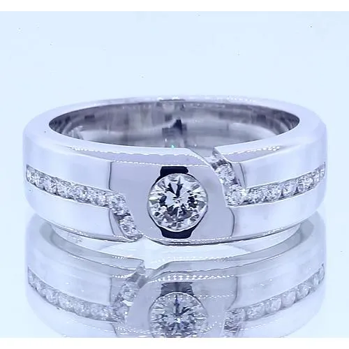 1 Carat Simple Round Natural Earth Mined Diamond Anniversary Band White Gold 14K Vs1 F