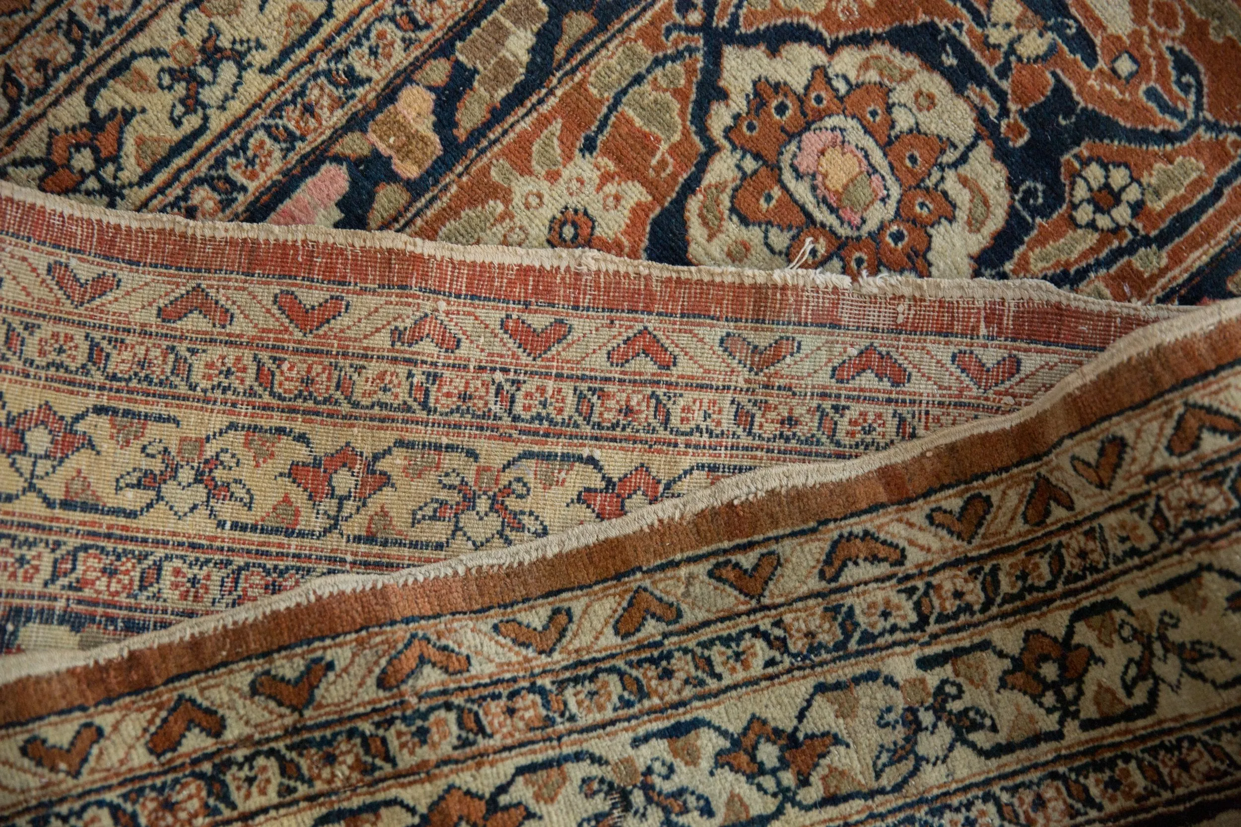 12x18.5 Vintage Tabriz Carpet