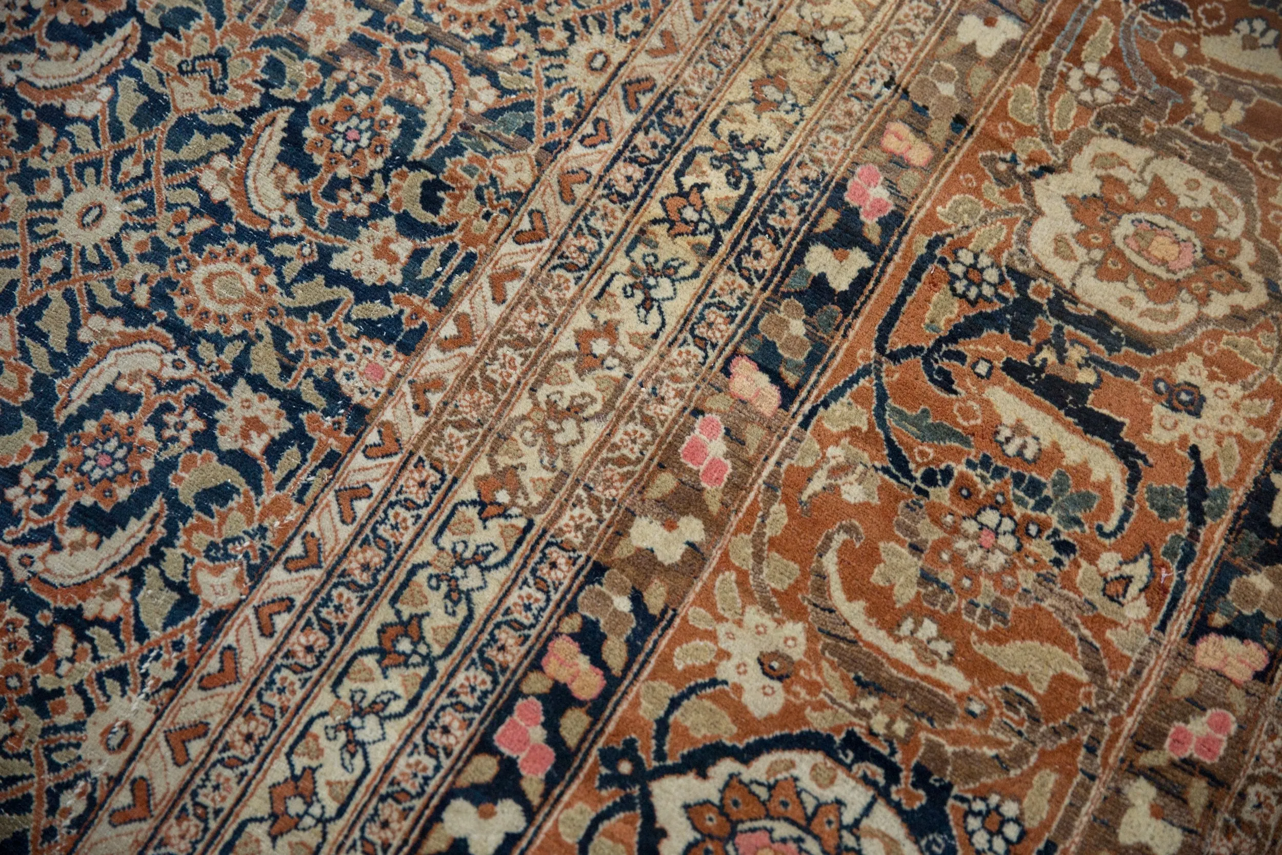 12x18.5 Vintage Tabriz Carpet