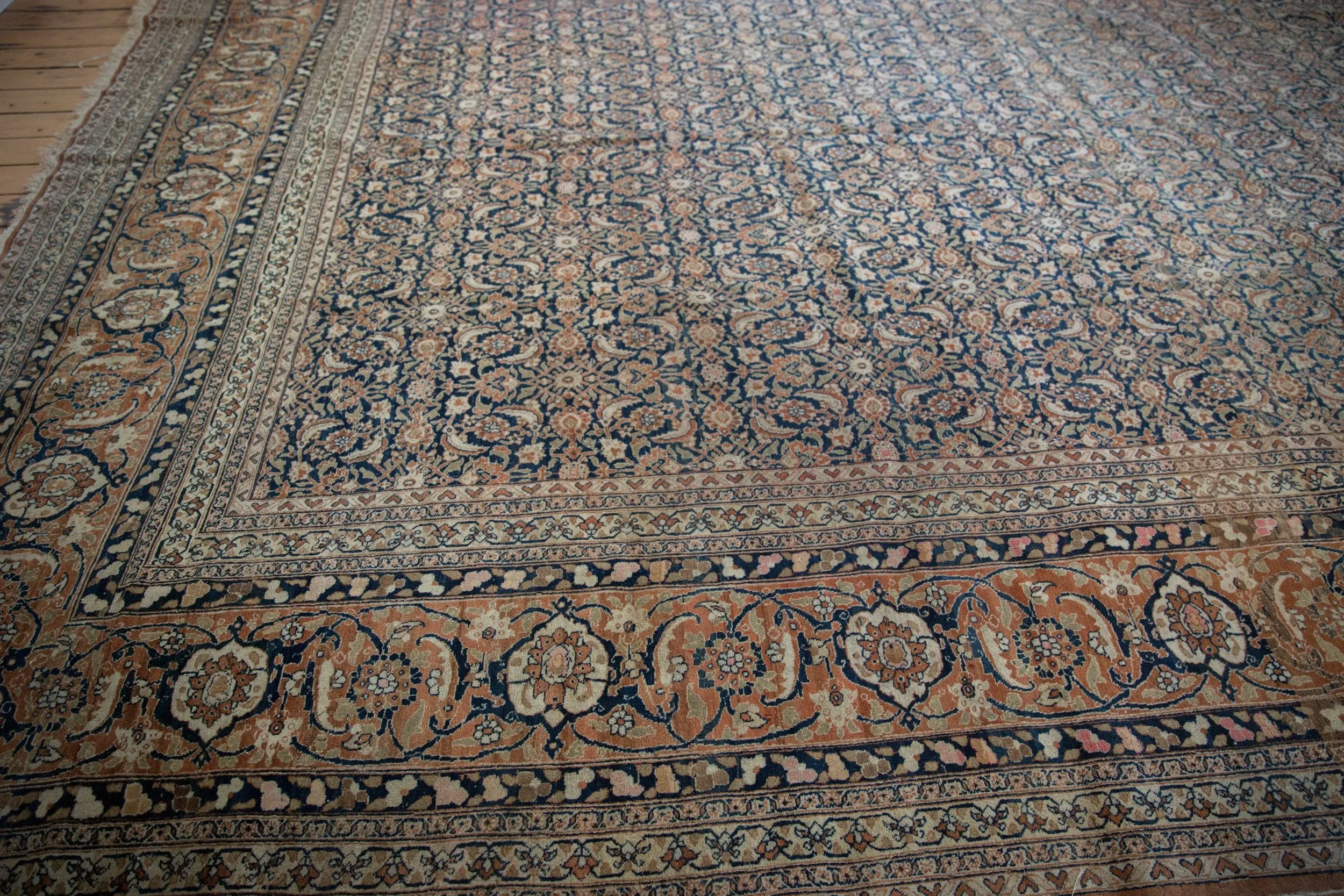 12x18.5 Vintage Tabriz Carpet
