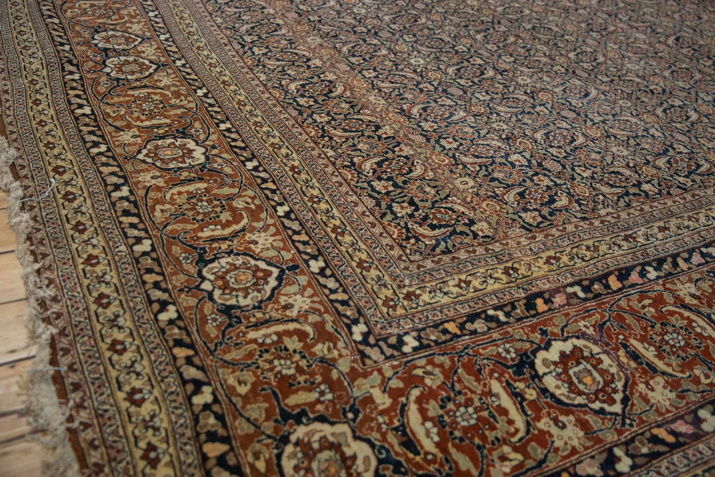 12x18.5 Vintage Tabriz Carpet