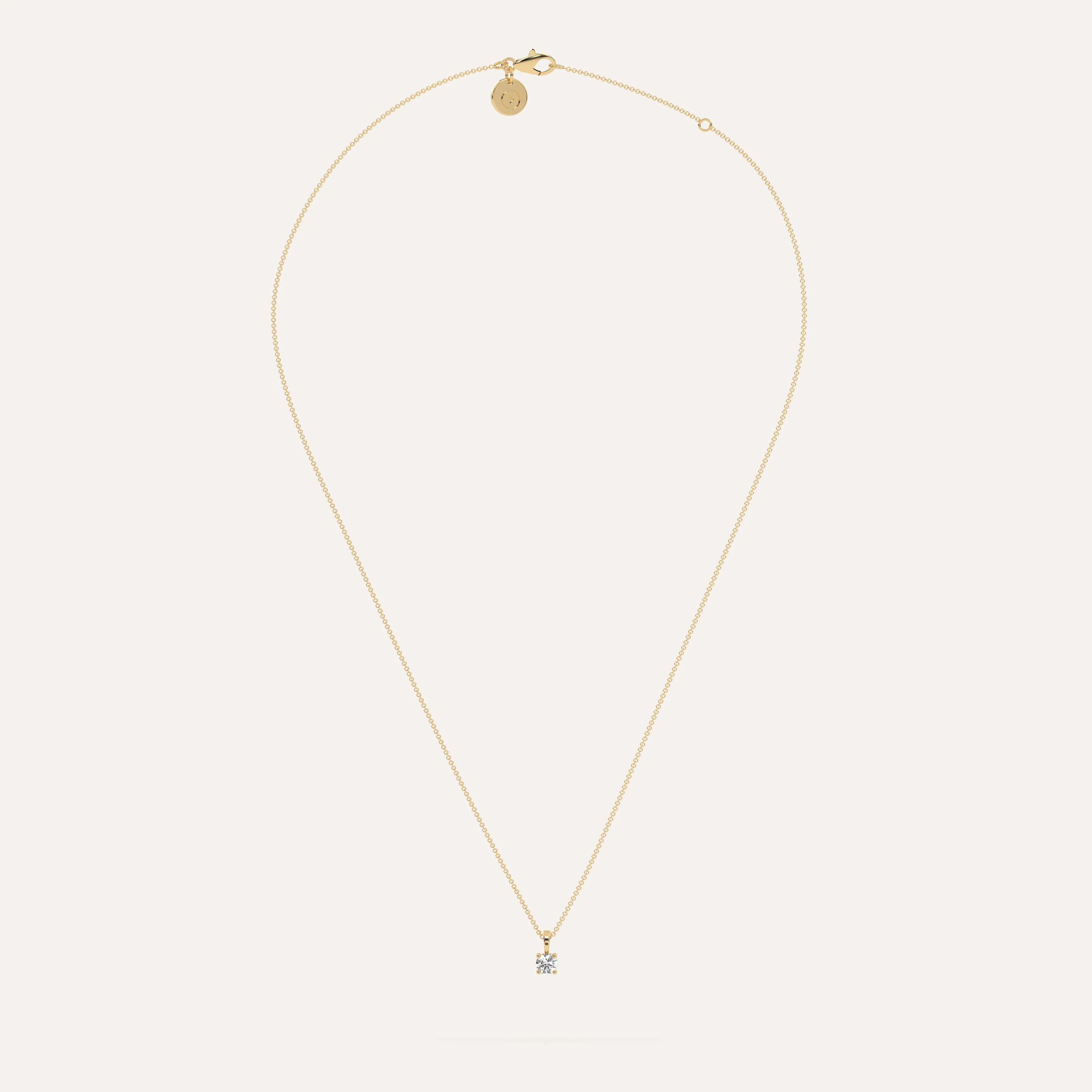 1/4 carat Round Diamond Pendant Necklace
