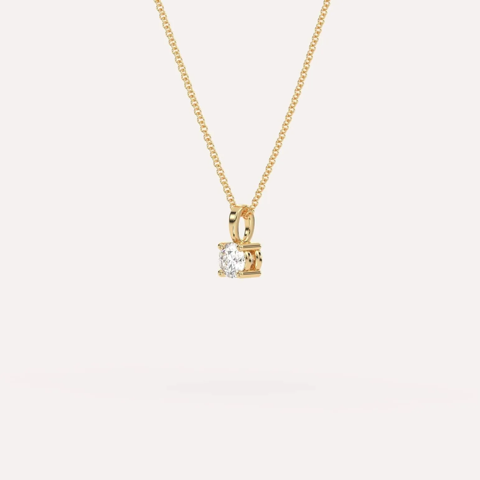 1/4 carat Round Diamond Pendant Necklace