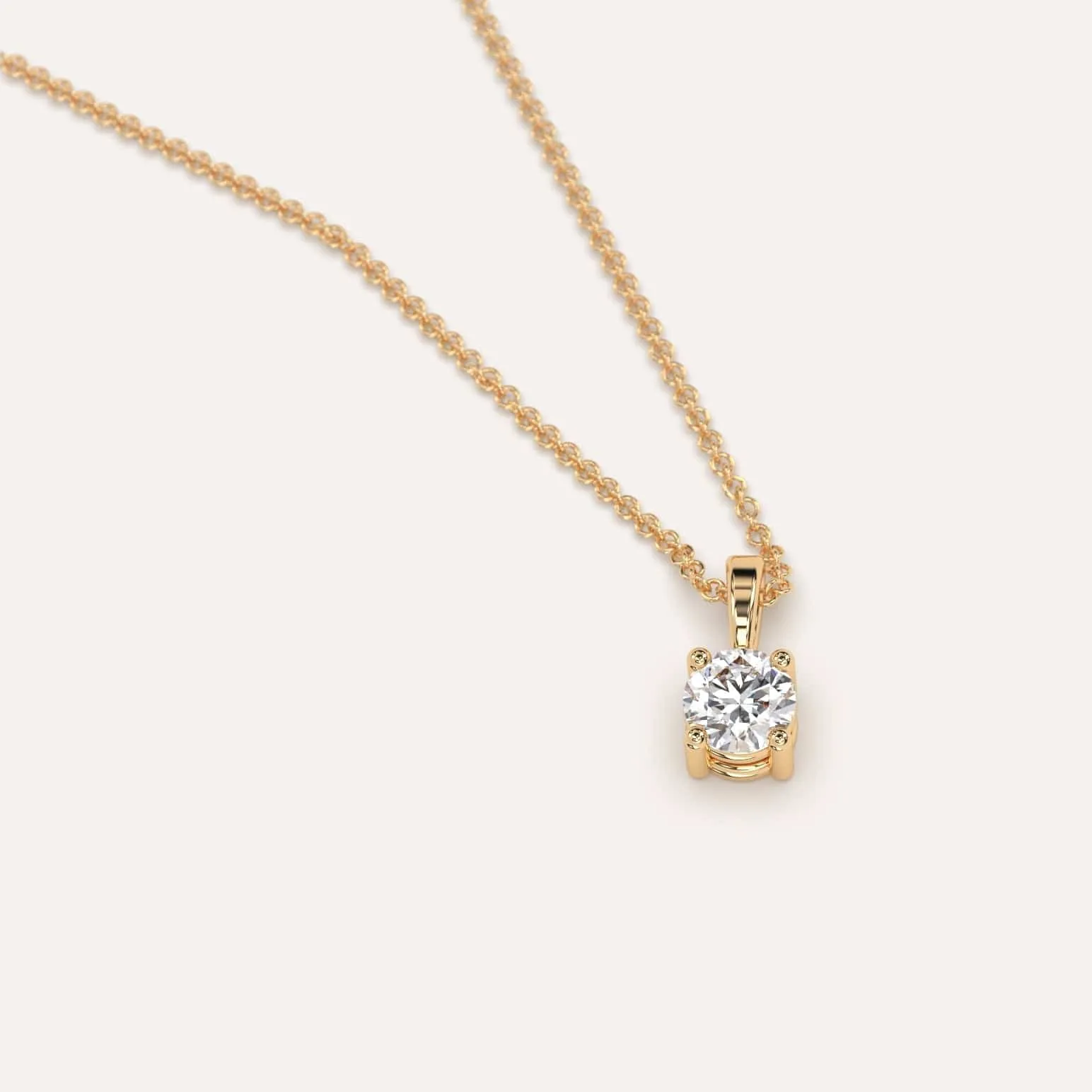 1/4 carat Round Diamond Pendant Necklace