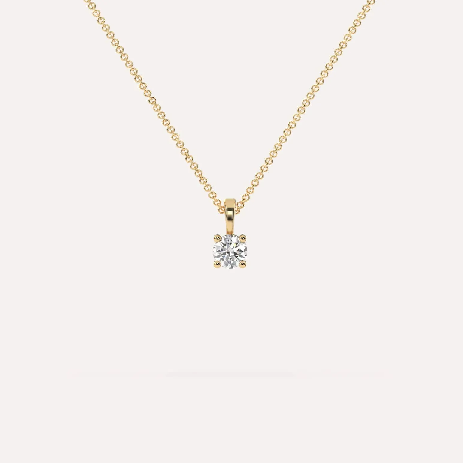 1/4 carat Round Diamond Pendant Necklace