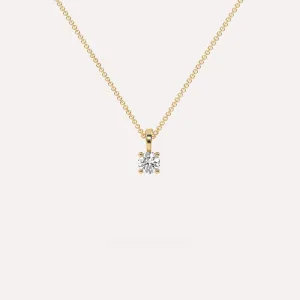 1/4 carat Round Diamond Pendant Necklace