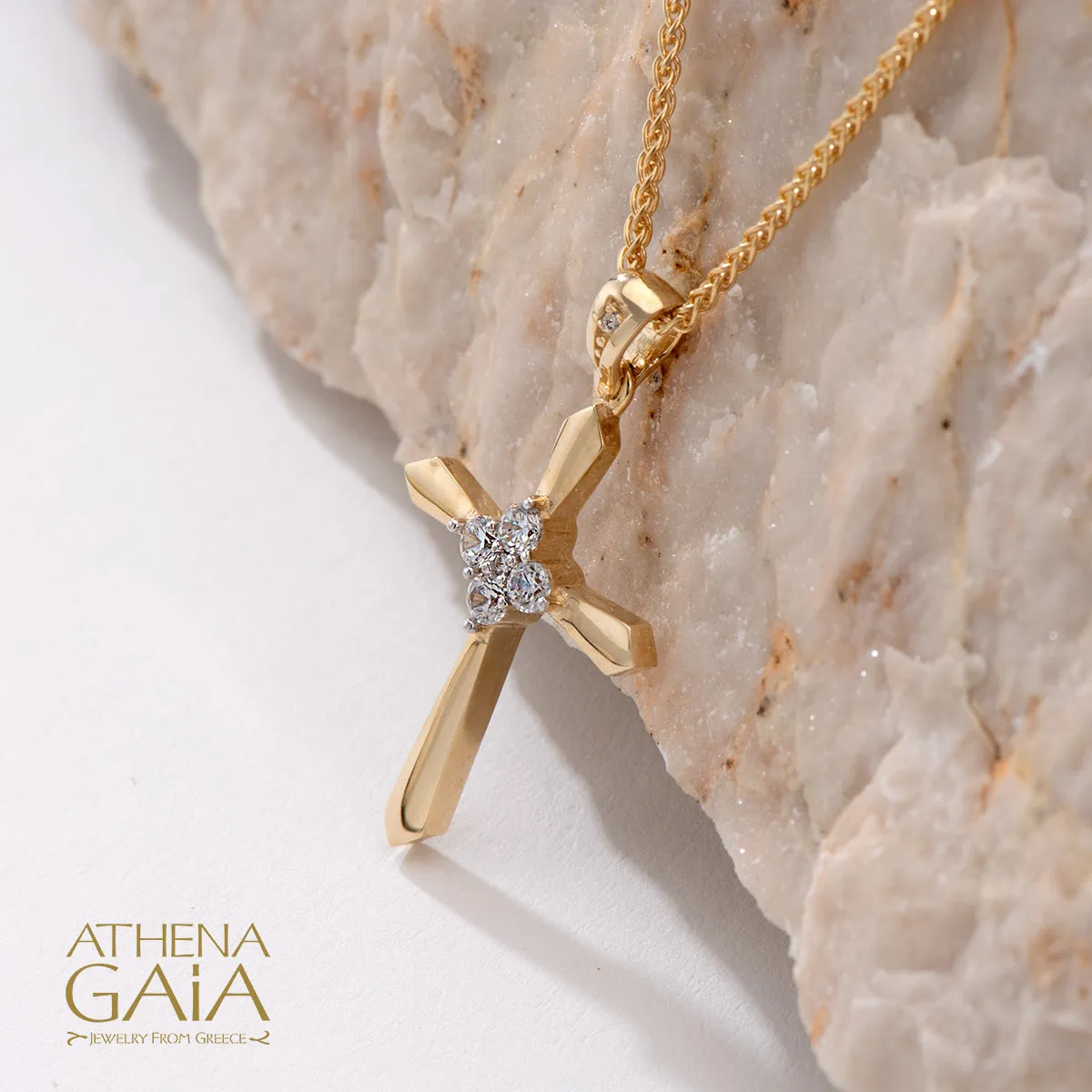 14k Gold Expanding Latin Cross