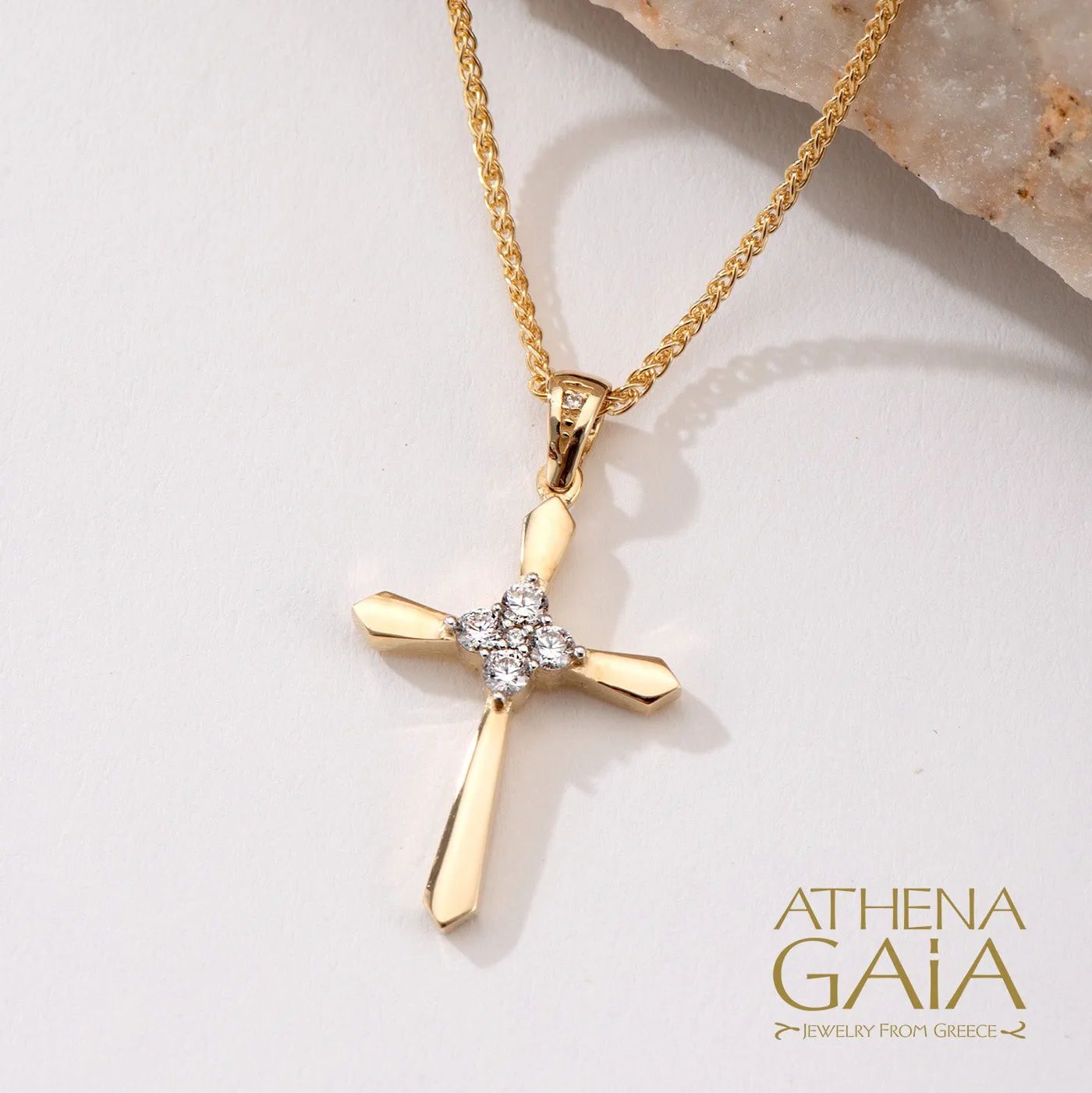 14k Gold Expanding Latin Cross