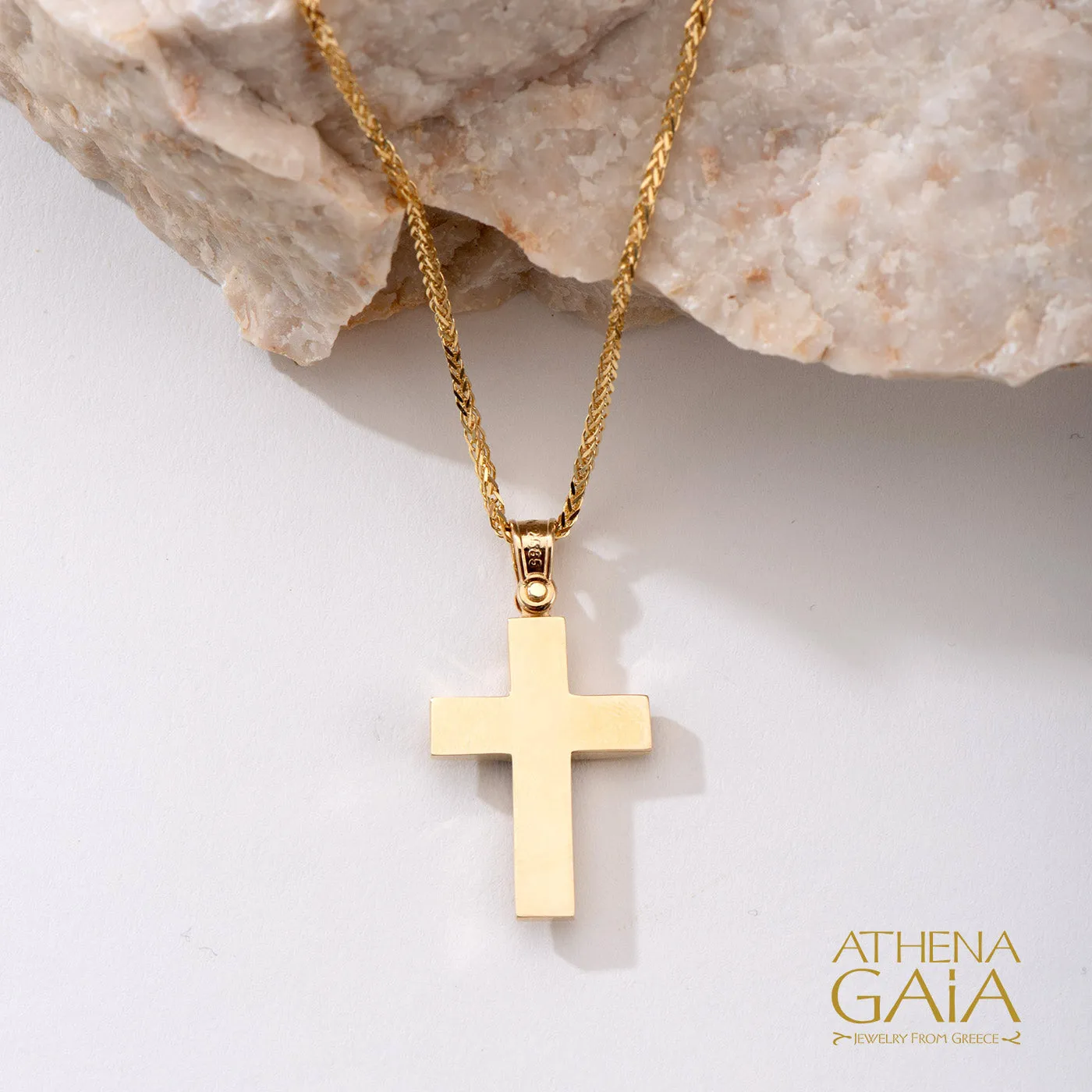 14k Gold Latin Cross in Cross