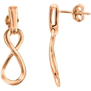 14k Rose Gold Infinity-Inspired Dangle Earrings