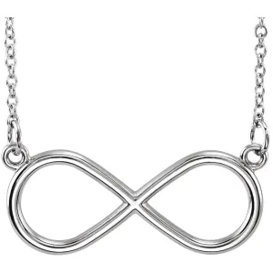 14k White Gold Infinity-Inspired 18" Necklace
