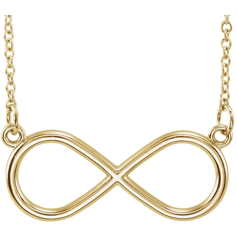 14k Yellow Gold Infinity-Inspired 18" Necklace