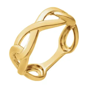 14k Yellow Gold Infinity-Inspired Ring
