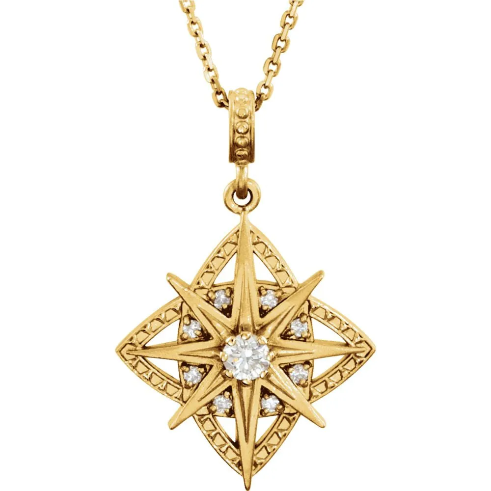 14k Yellow Gold Vintage-Inspired Pendant or Necklace