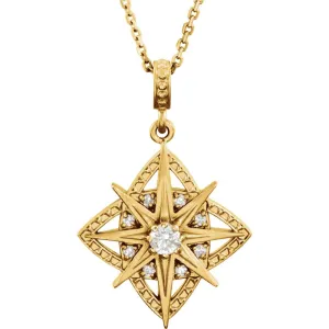 14k Yellow Gold Vintage-Inspired Pendant or Necklace