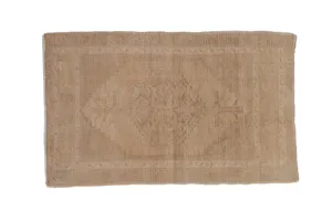 1.5x3 Vintage Distressed Oushak Rug Mat
