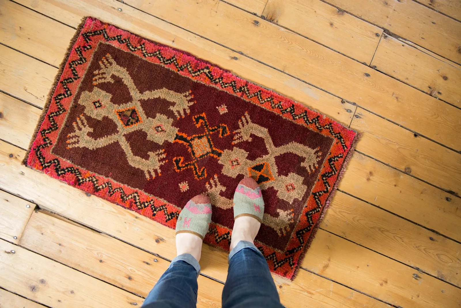 1.5x3 Vintage Oushak Rug Mat