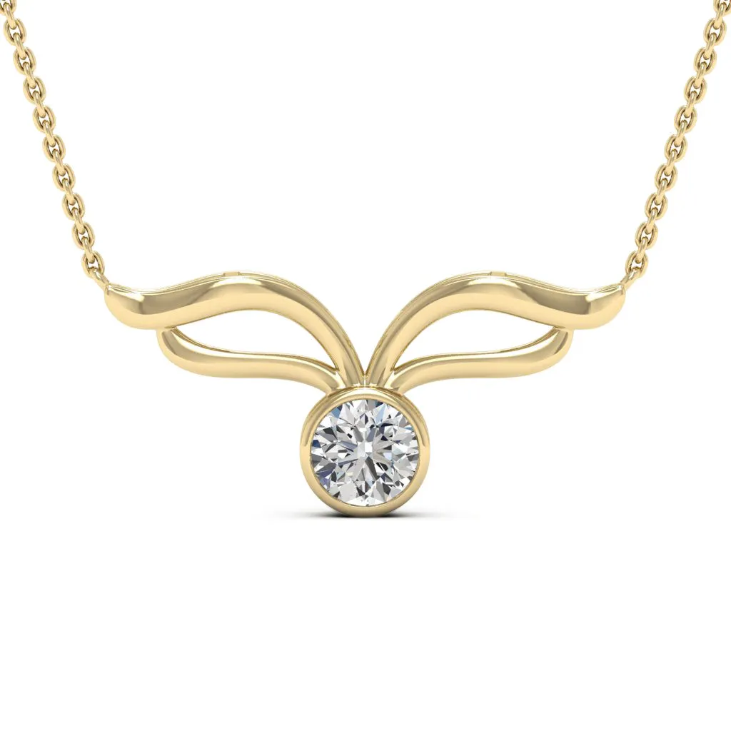 2.00 d.e.w cts 8 mm Round Moissanite Necklace