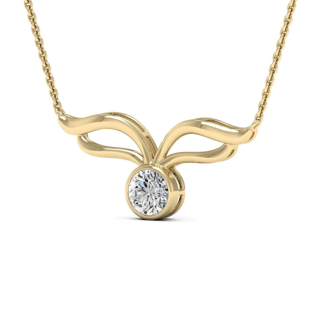 2.00 d.e.w cts 8 mm Round Moissanite Necklace