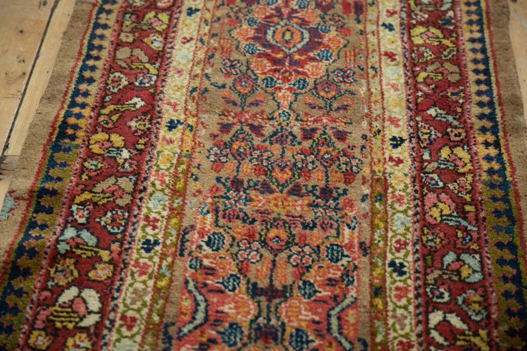 2.5x13.5 Antique Serab Rug Runner