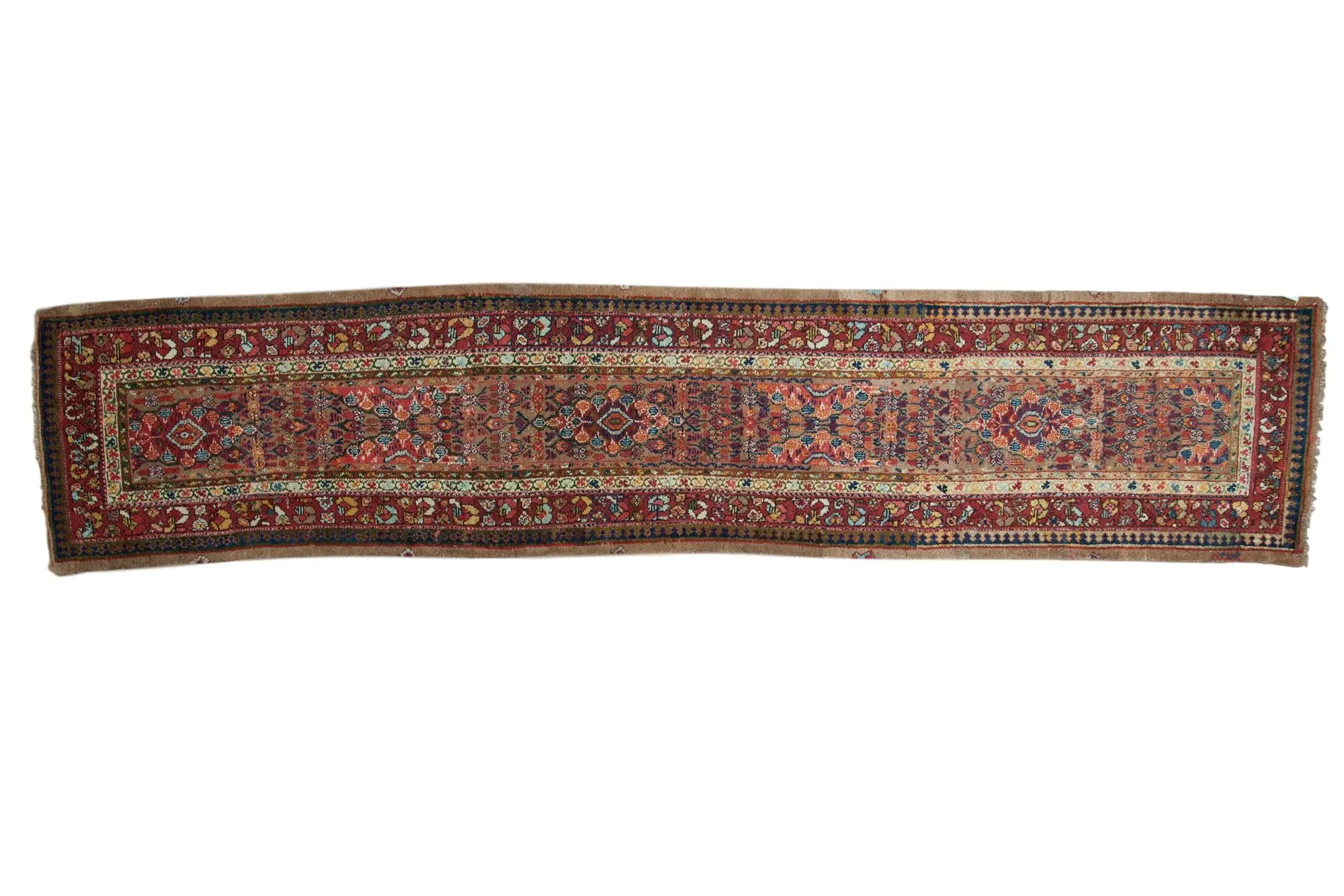 2.5x13.5 Antique Serab Rug Runner
