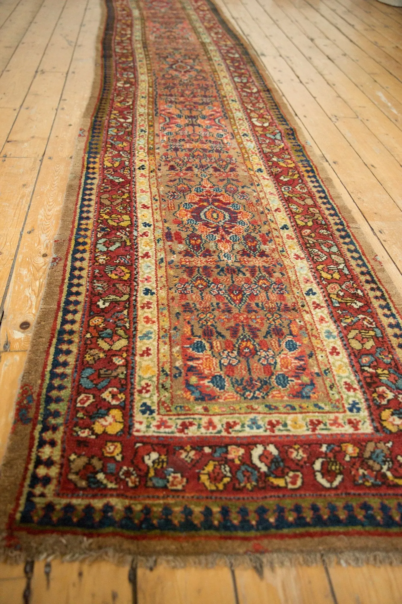 2.5x13.5 Antique Serab Rug Runner