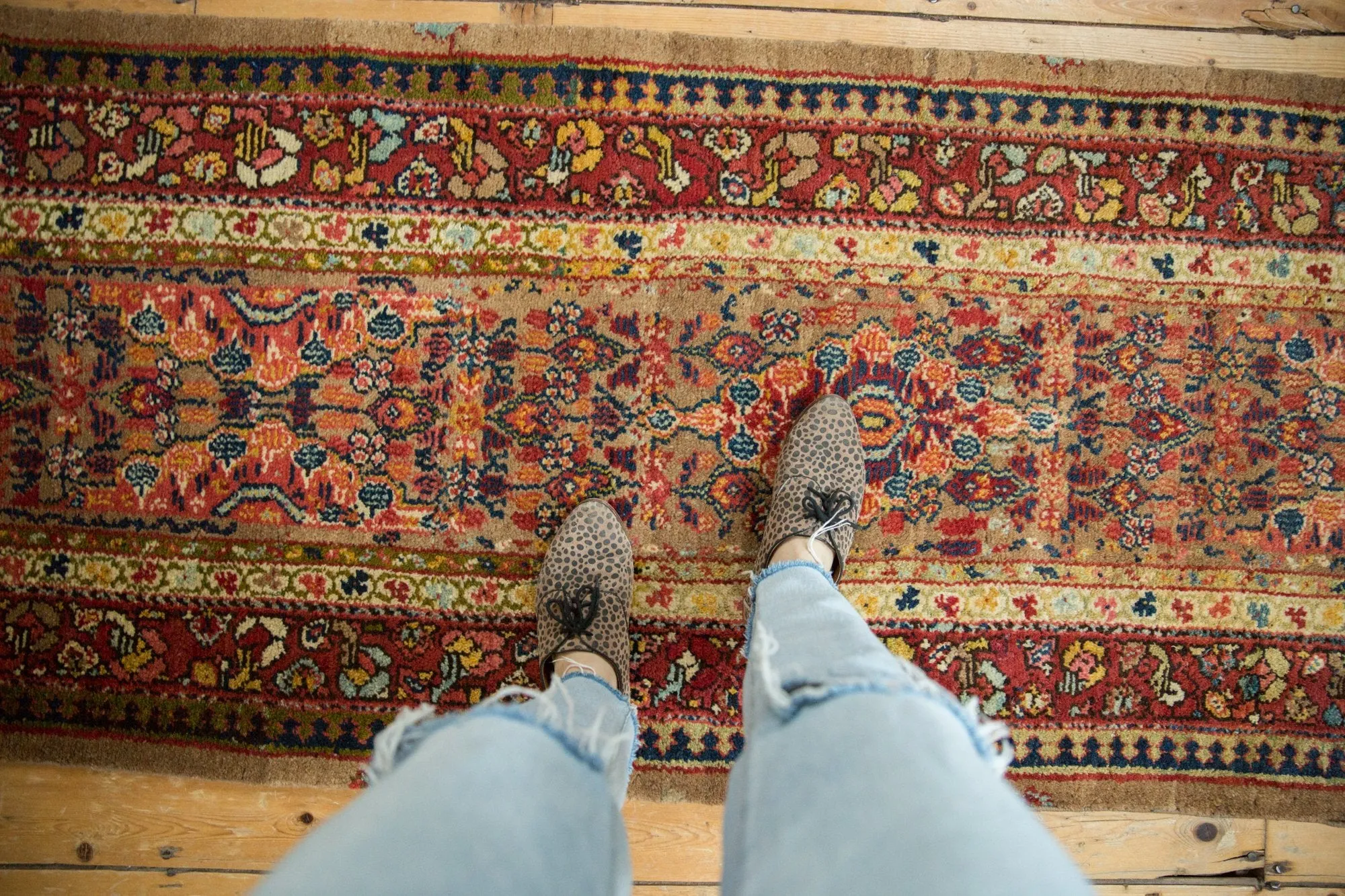 2.5x13.5 Antique Serab Rug Runner