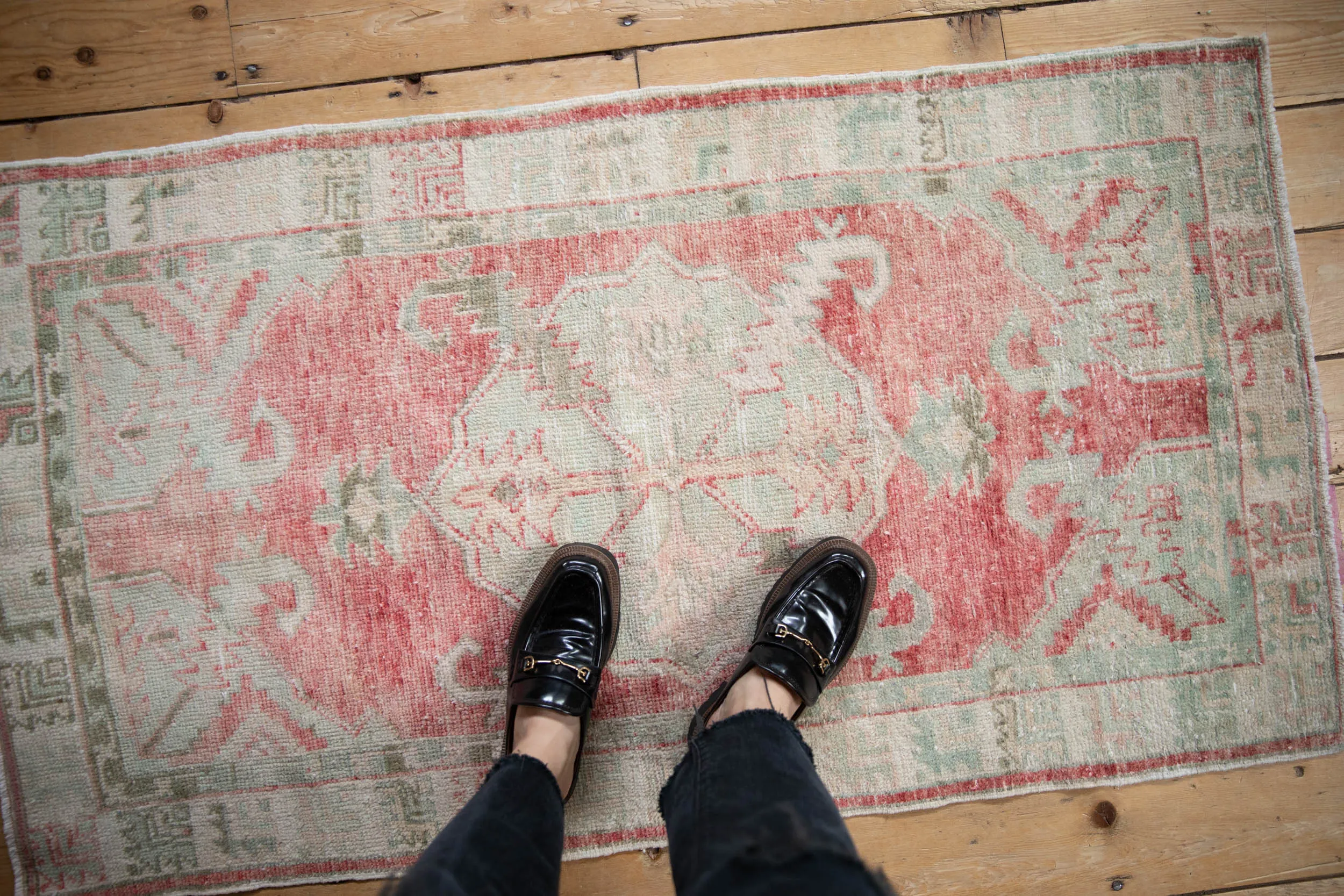 2.5x5 Vintage Distressed Oushak Rug Runner