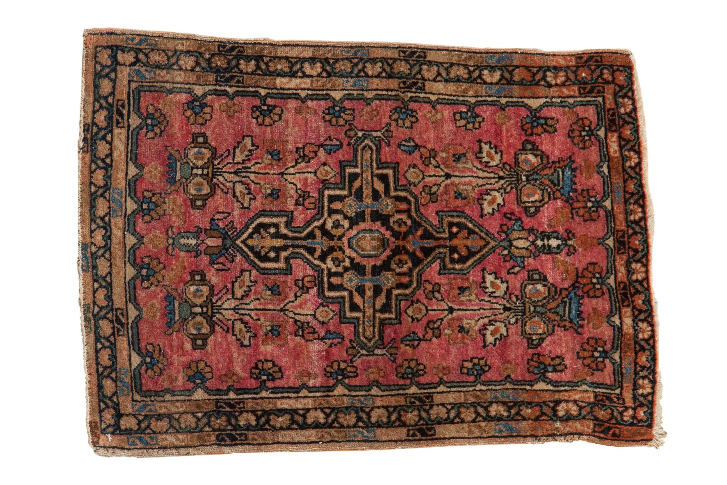 2x2.5 Vintage Farahan Sarouk Square Rug Mat