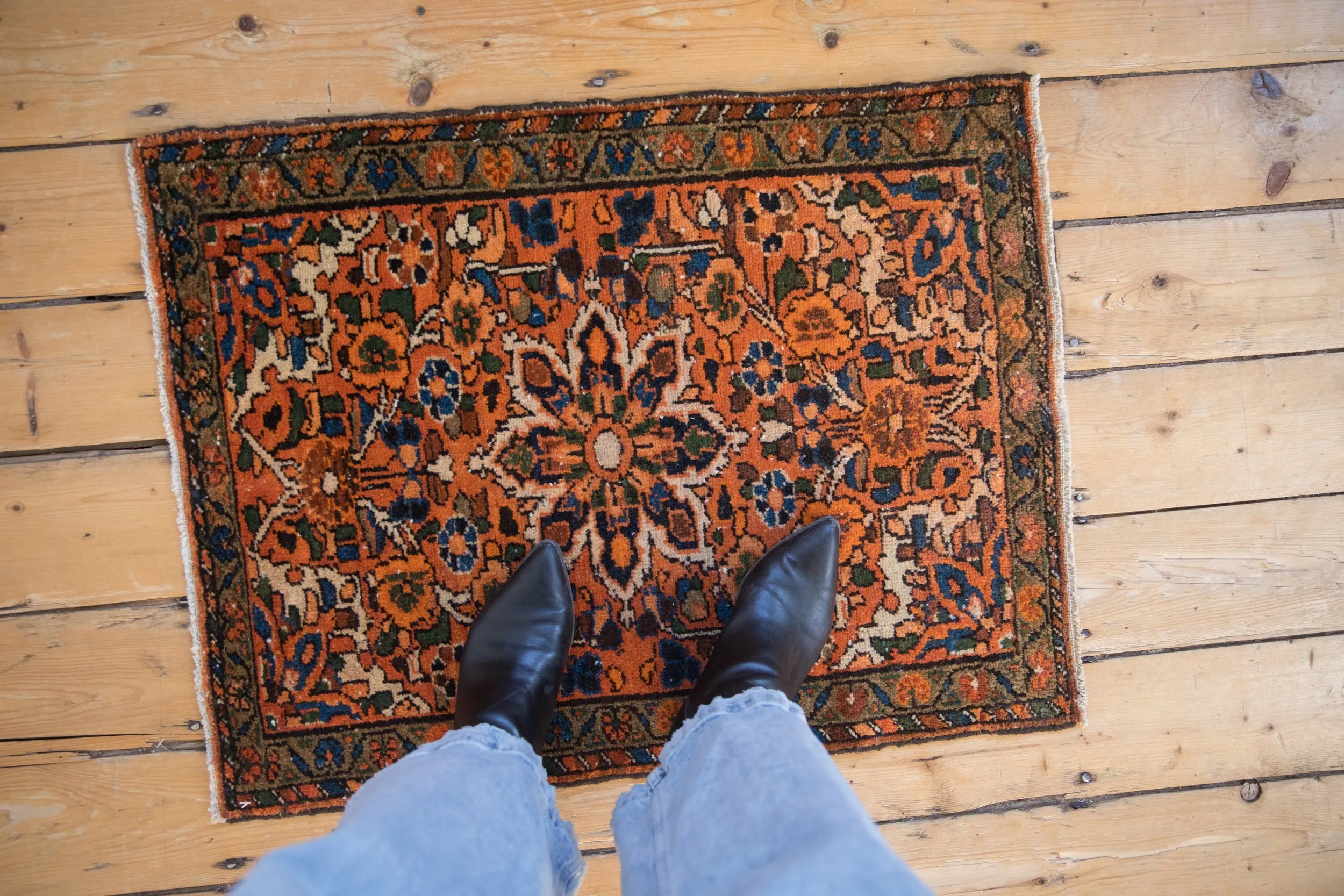 2x3 Vintage Hamadan Rug Mat