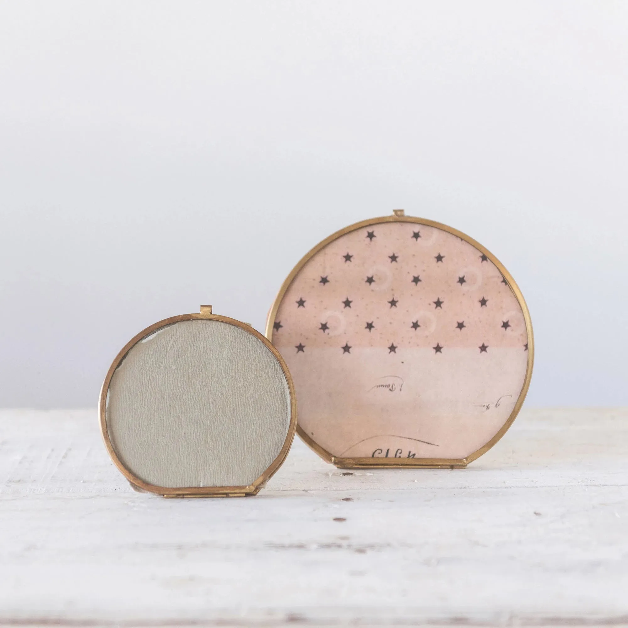 3.5" Brass & Glass Photo Frame