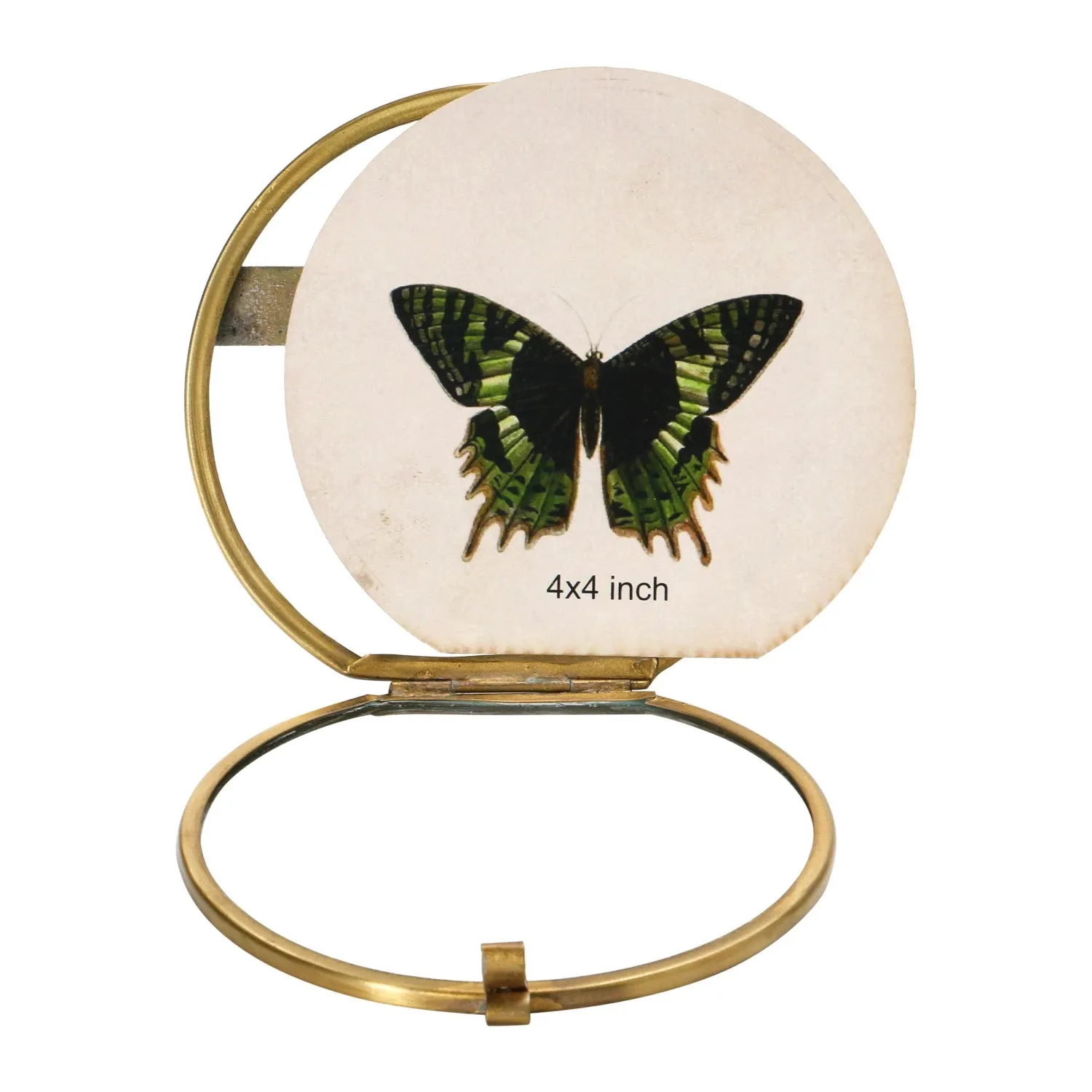3.5" Brass & Glass Photo Frame