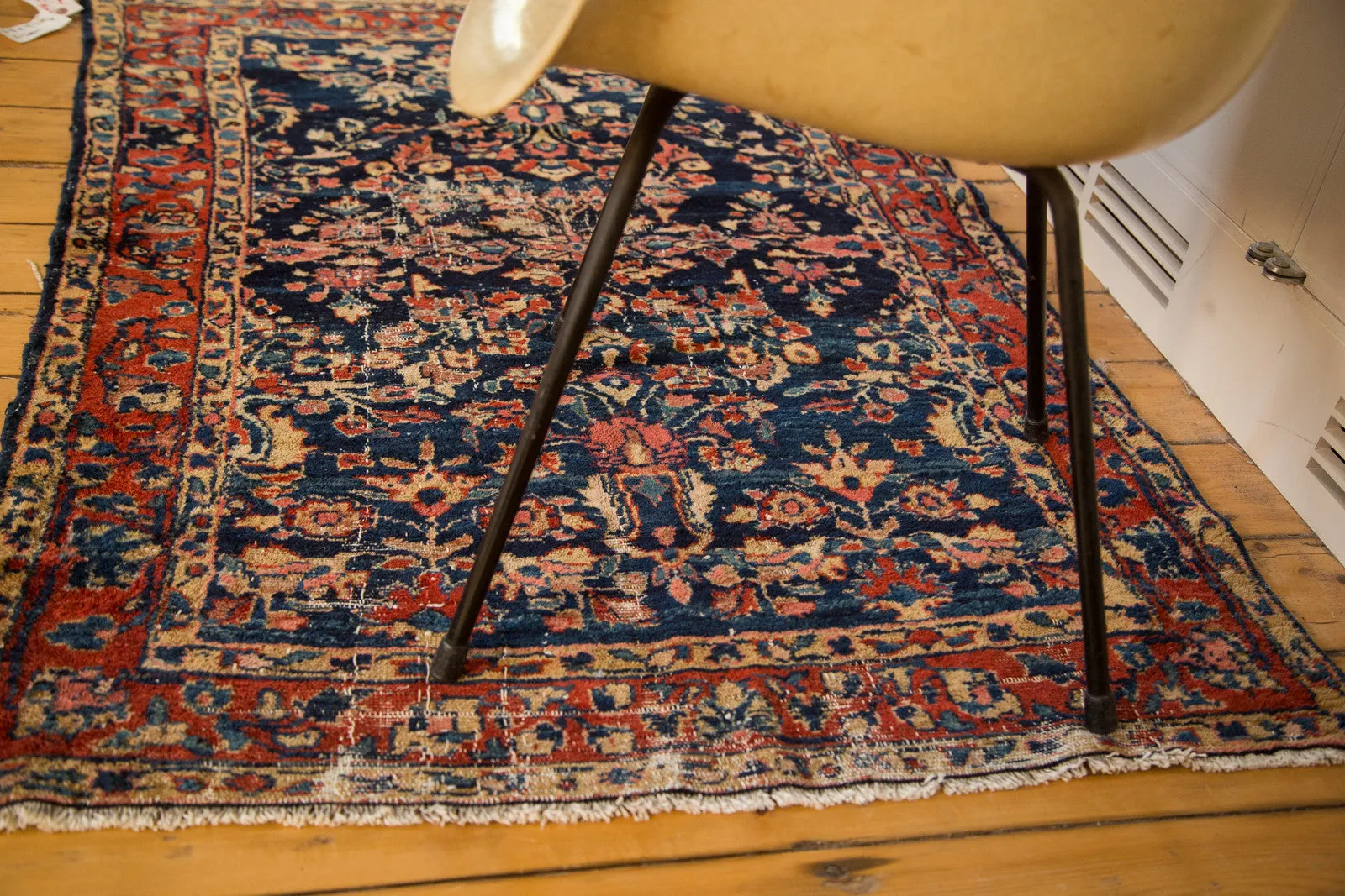 3.5x5 Vintage Distressed Fine Bibikabad Rug