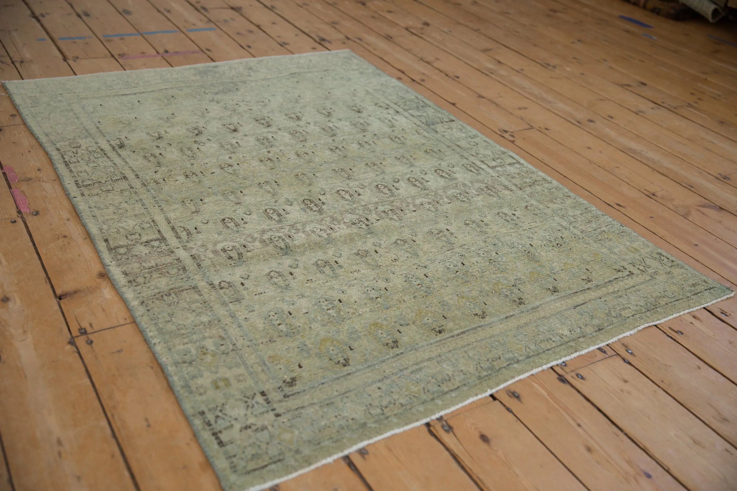 3.5x5 Vintage Distressed Overdyed Senneh Rug