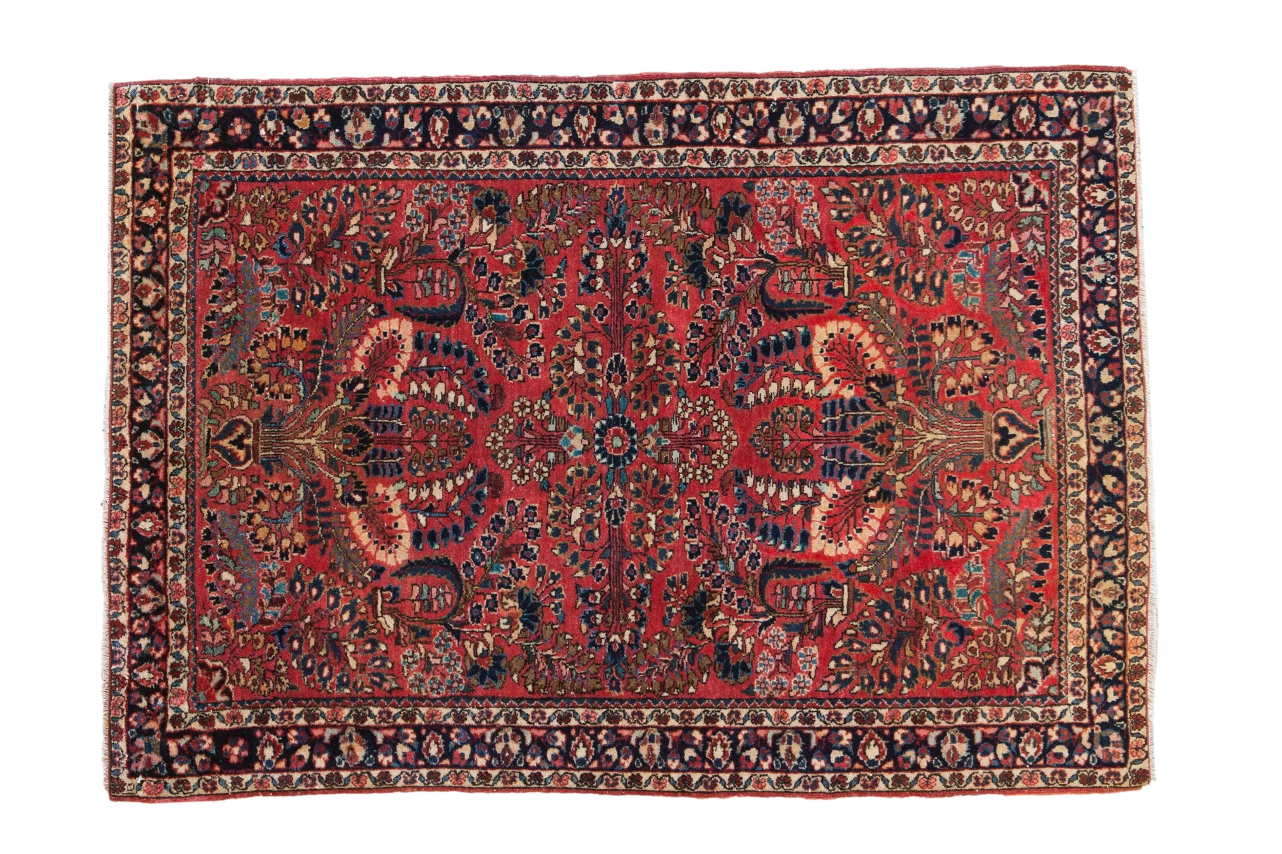 3.5x5 Vintage Sarouk Rug