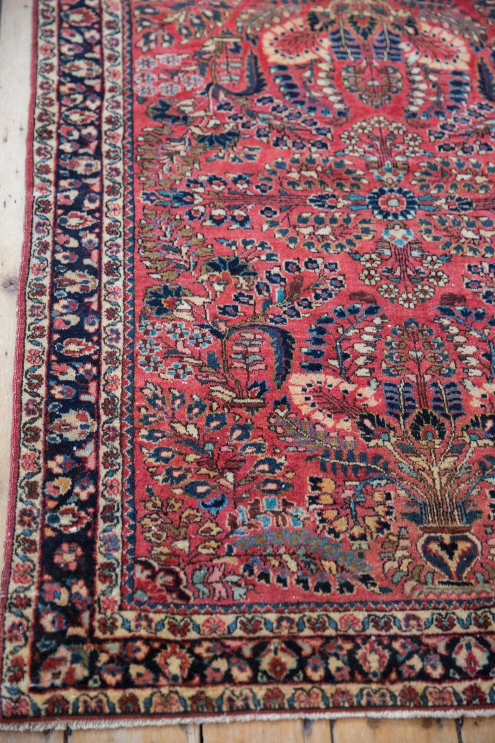 3.5x5 Vintage Sarouk Rug