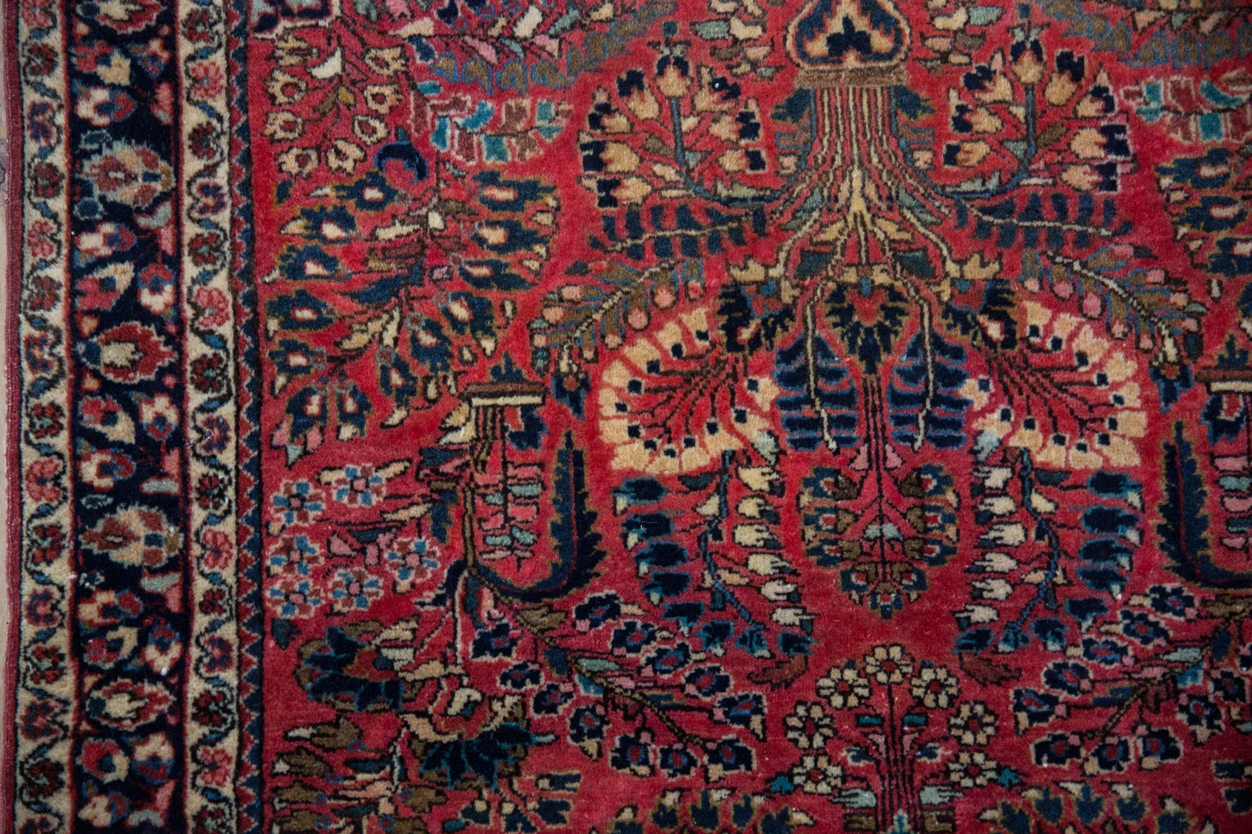 3.5x5 Vintage Sarouk Rug