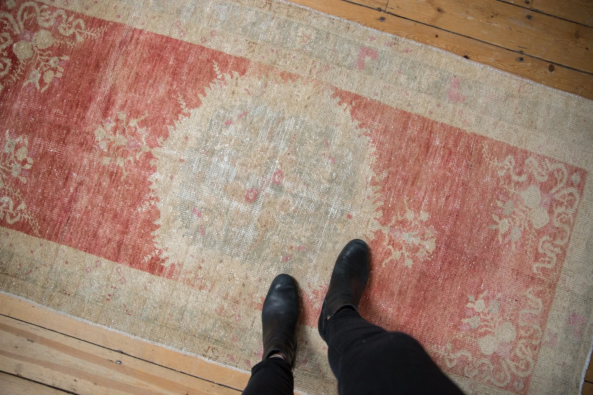 3.5x6.5 Vintage Distressed Oushak Rug