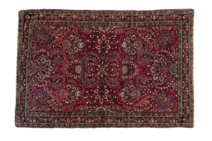 3x5 Antique German Sarouk Rug