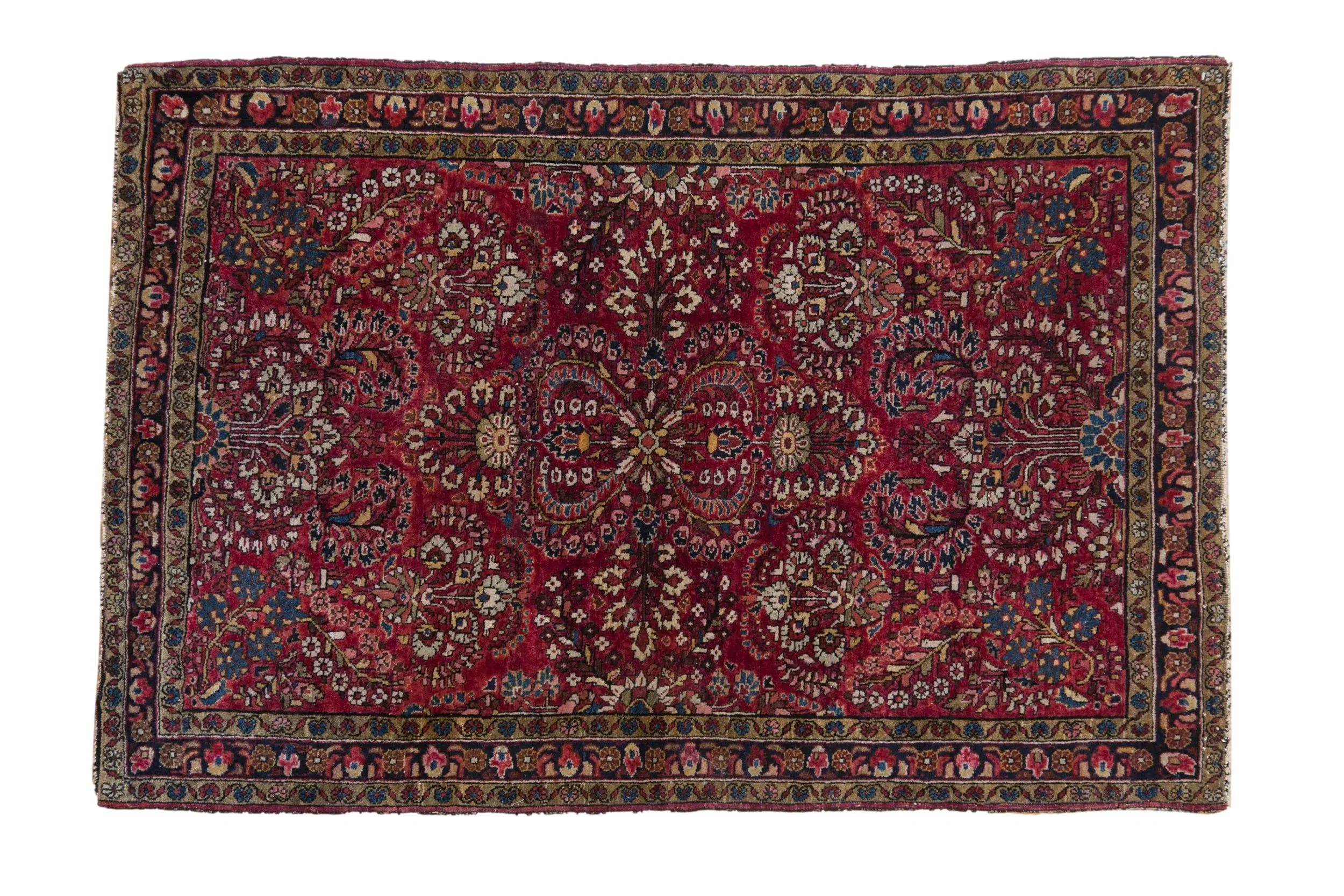 3x5 Antique German Sarouk Rug