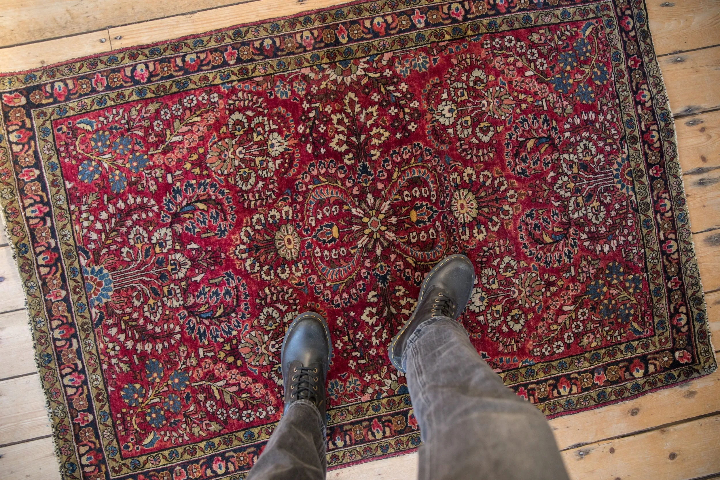 3x5 Antique German Sarouk Rug