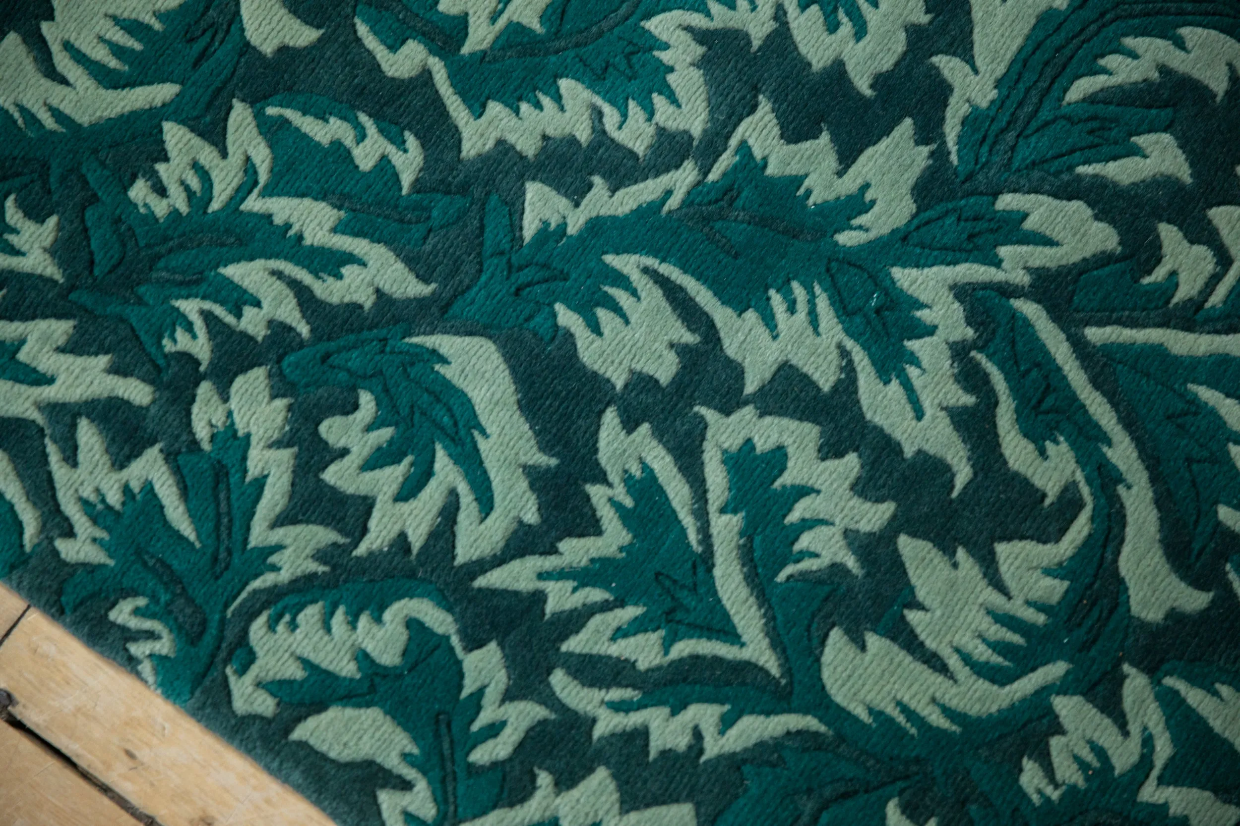 3x7.5 Vintage Contemporary Indian William Morris Design Rug Runner