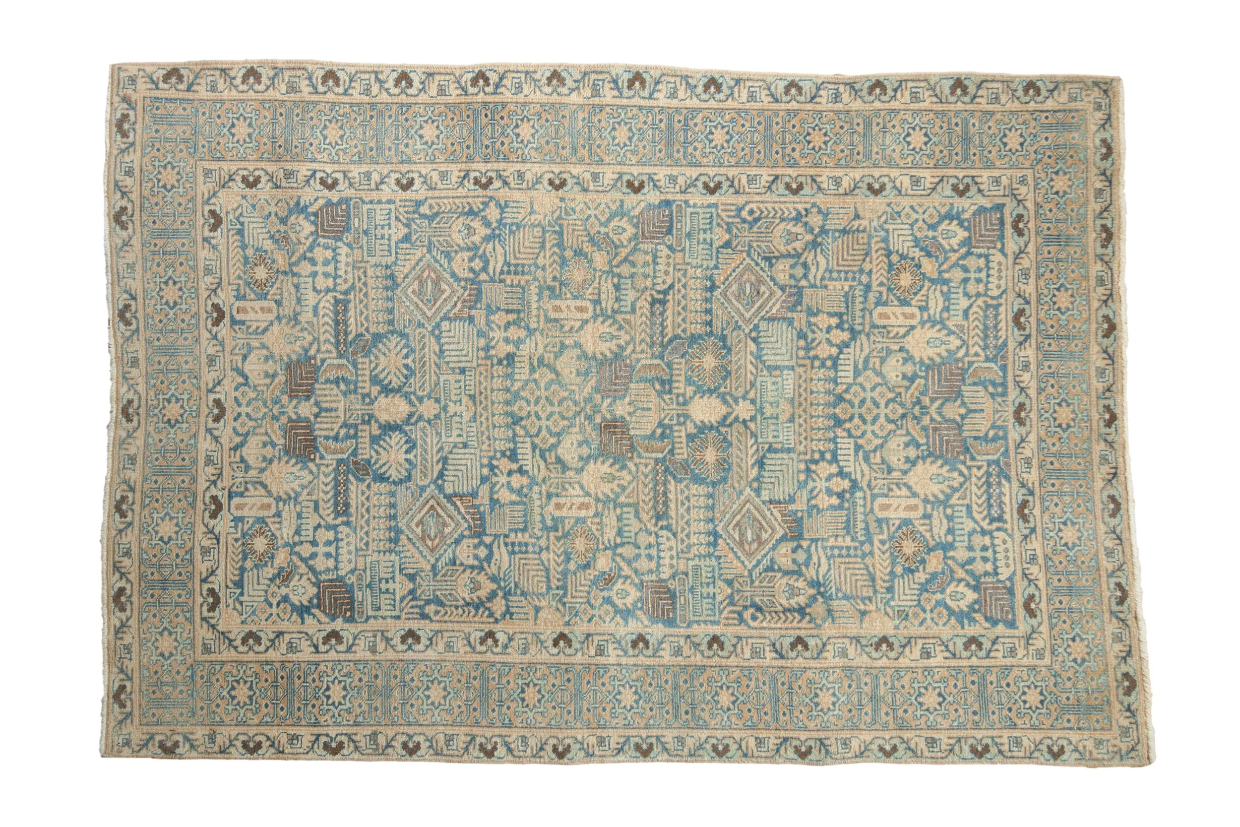 4.5x6.5 Vintage Distressed Tabriz Rug