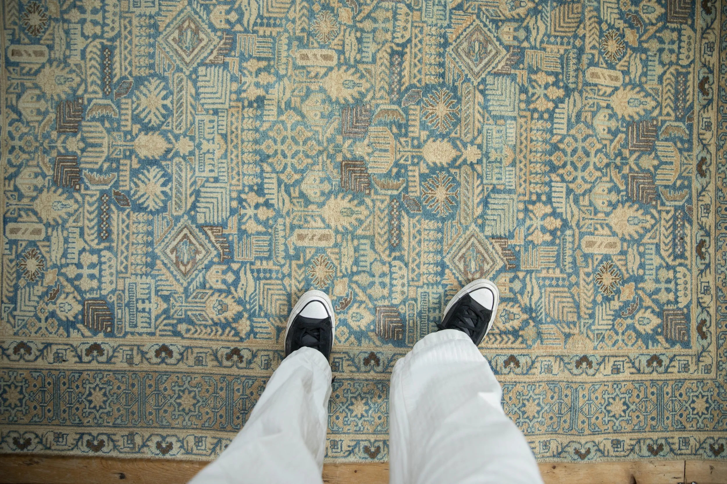 4.5x6.5 Vintage Distressed Tabriz Rug