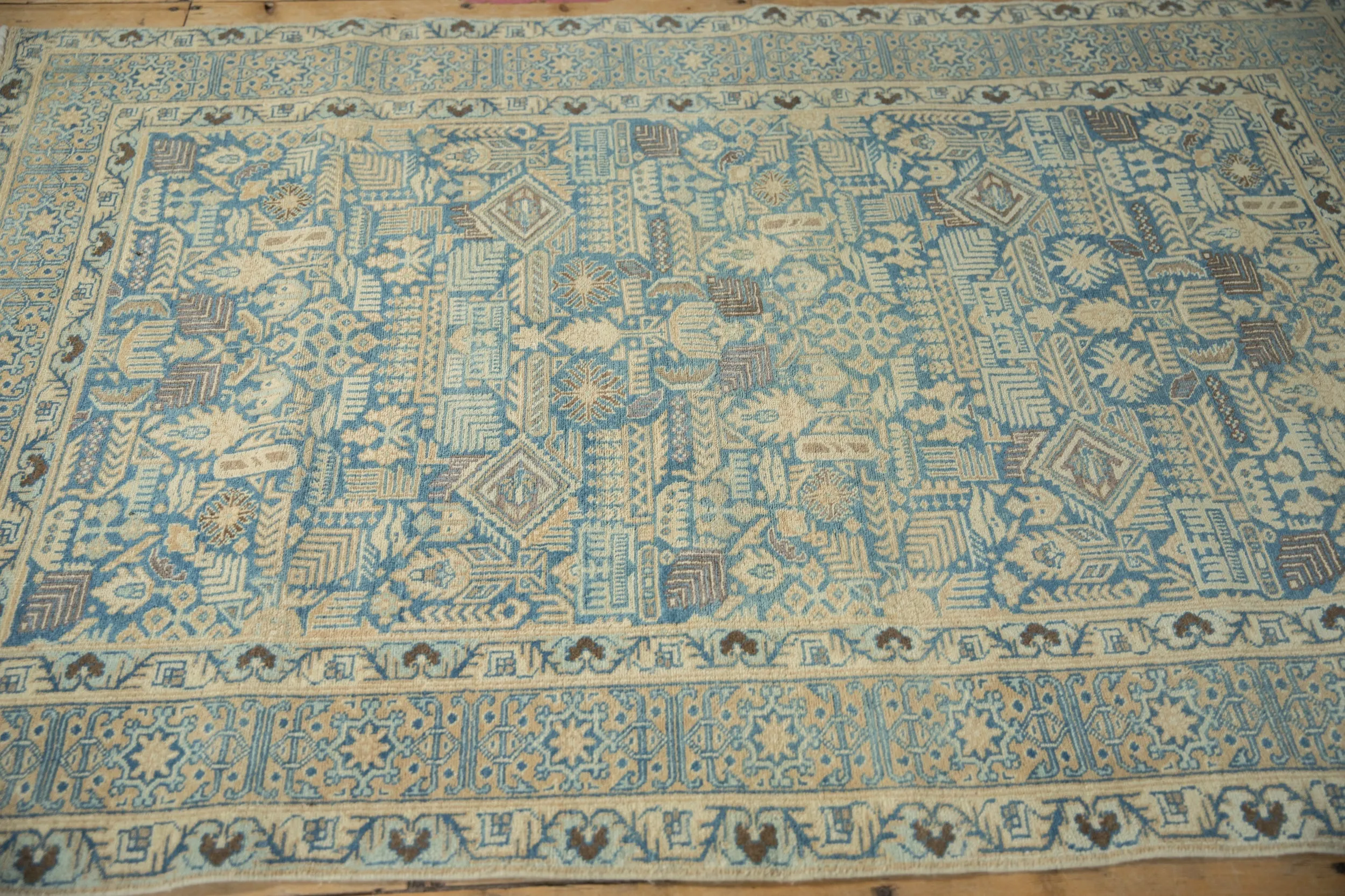 4.5x6.5 Vintage Distressed Tabriz Rug