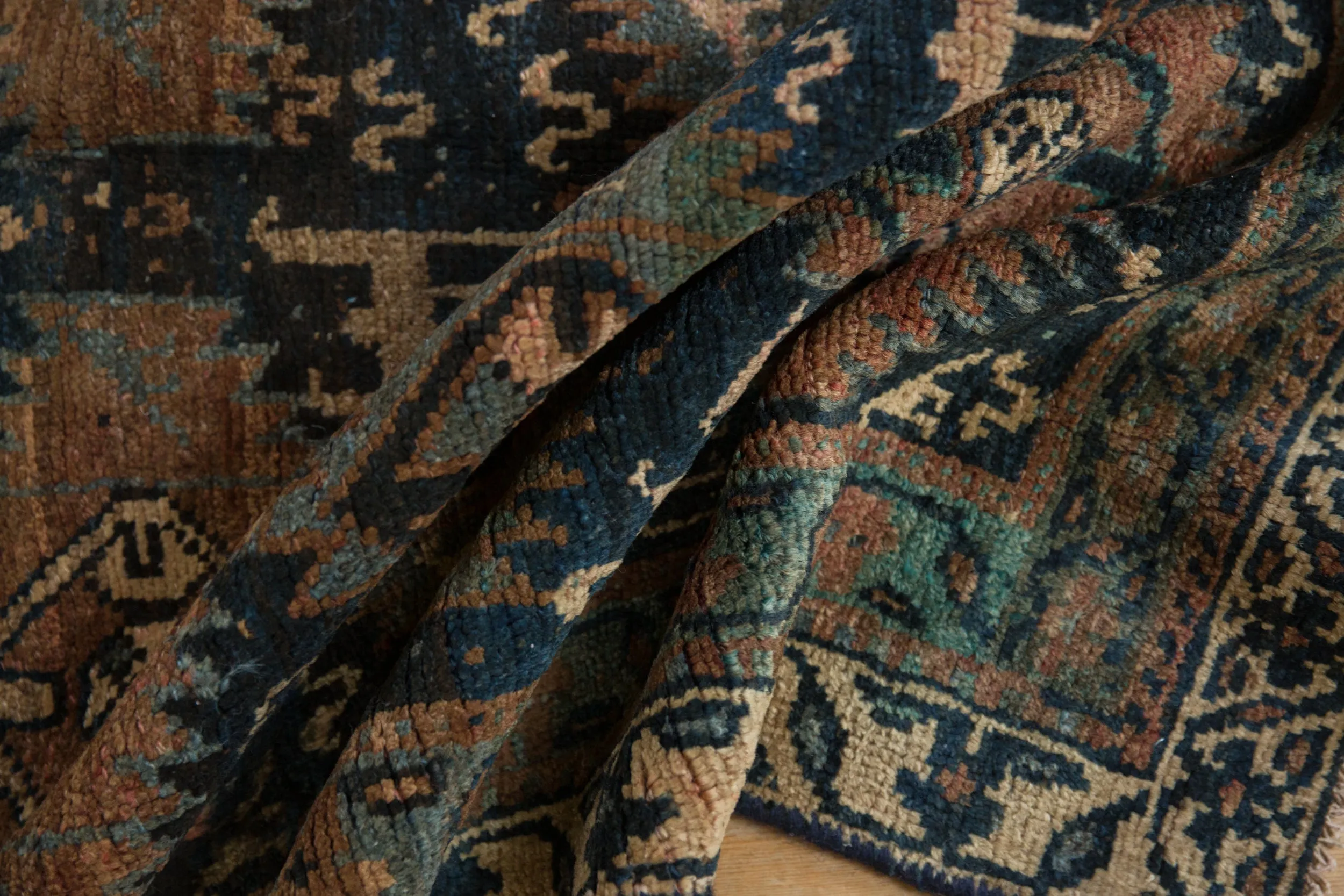 4x10.5 Vintage Distressed Kurd Rug Runner