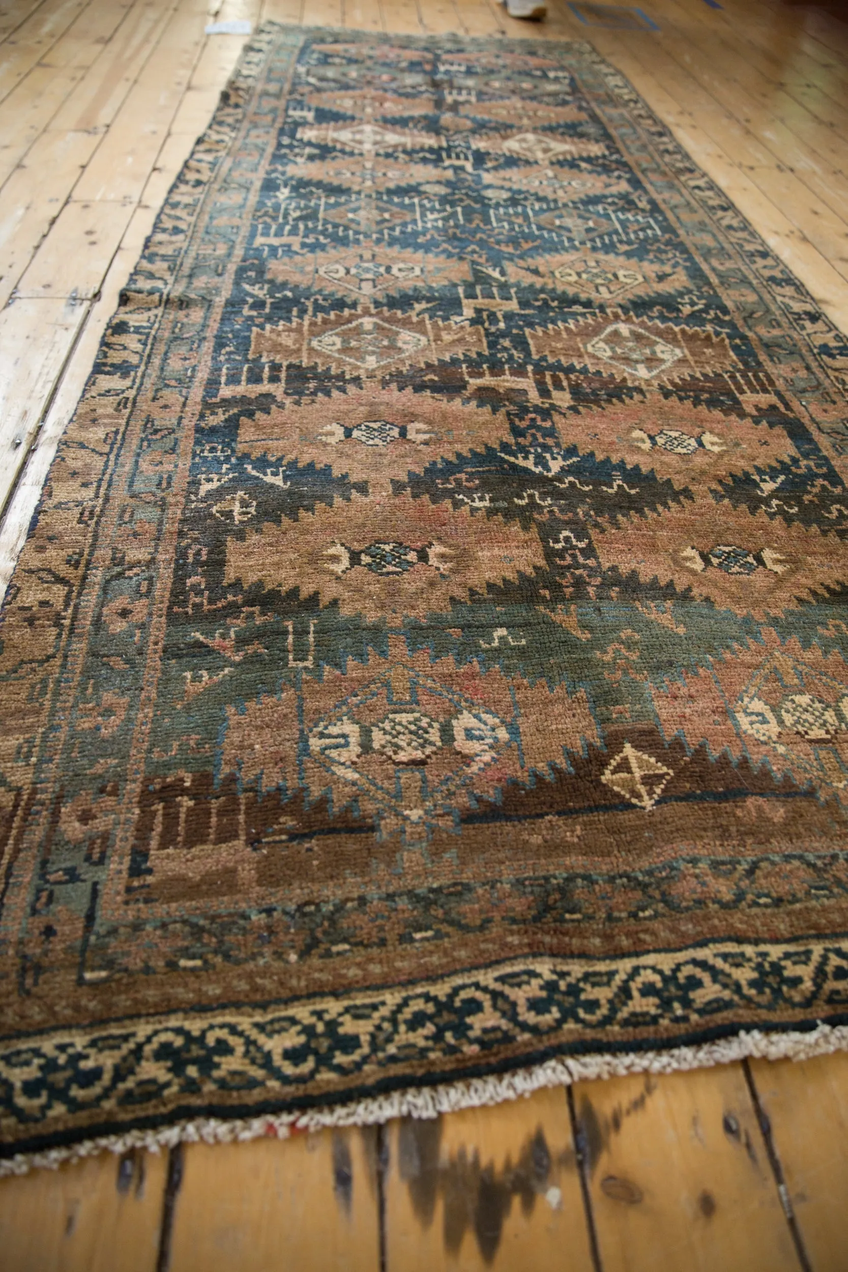 4x10.5 Vintage Distressed Kurd Rug Runner
