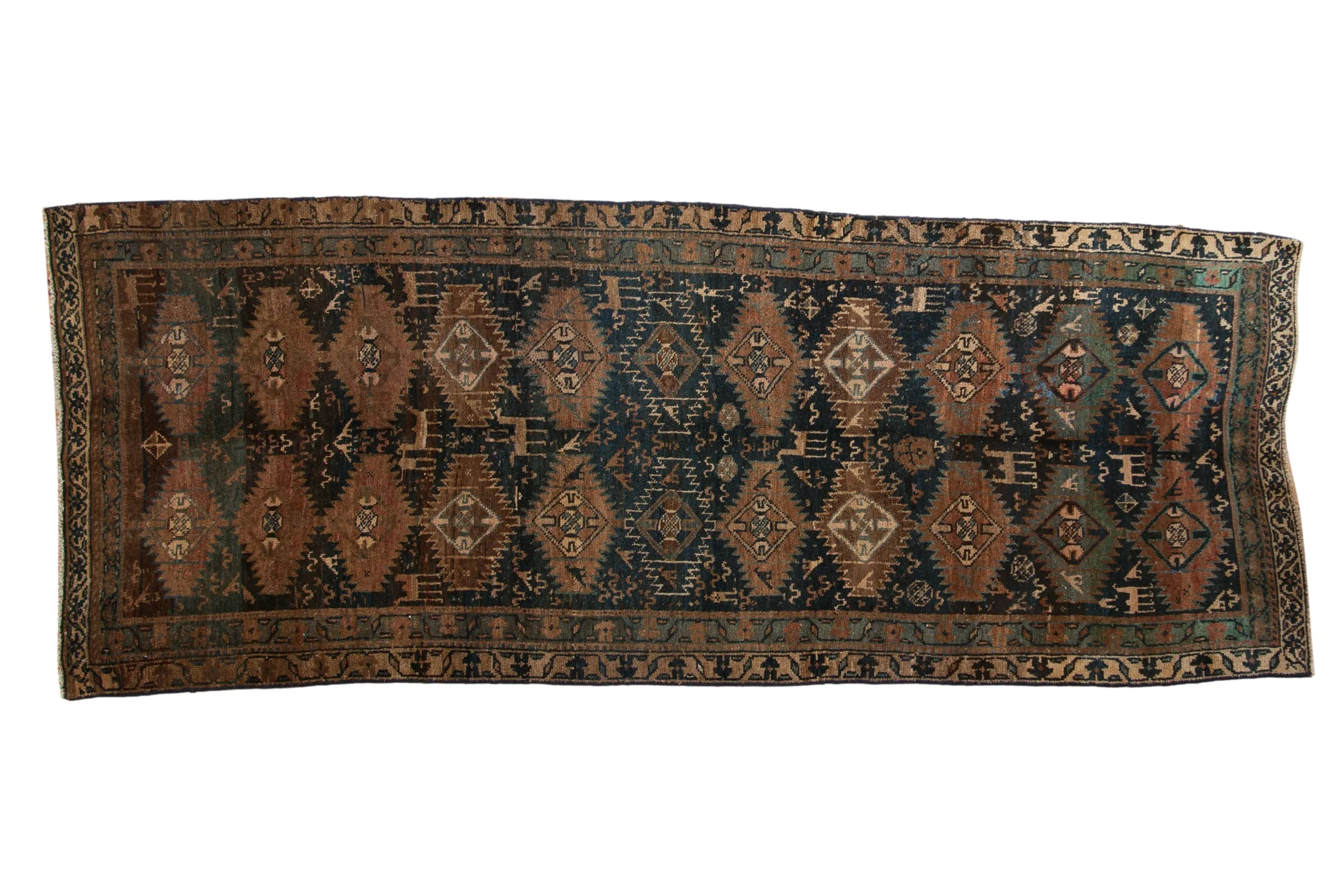 4x10.5 Vintage Distressed Kurd Rug Runner